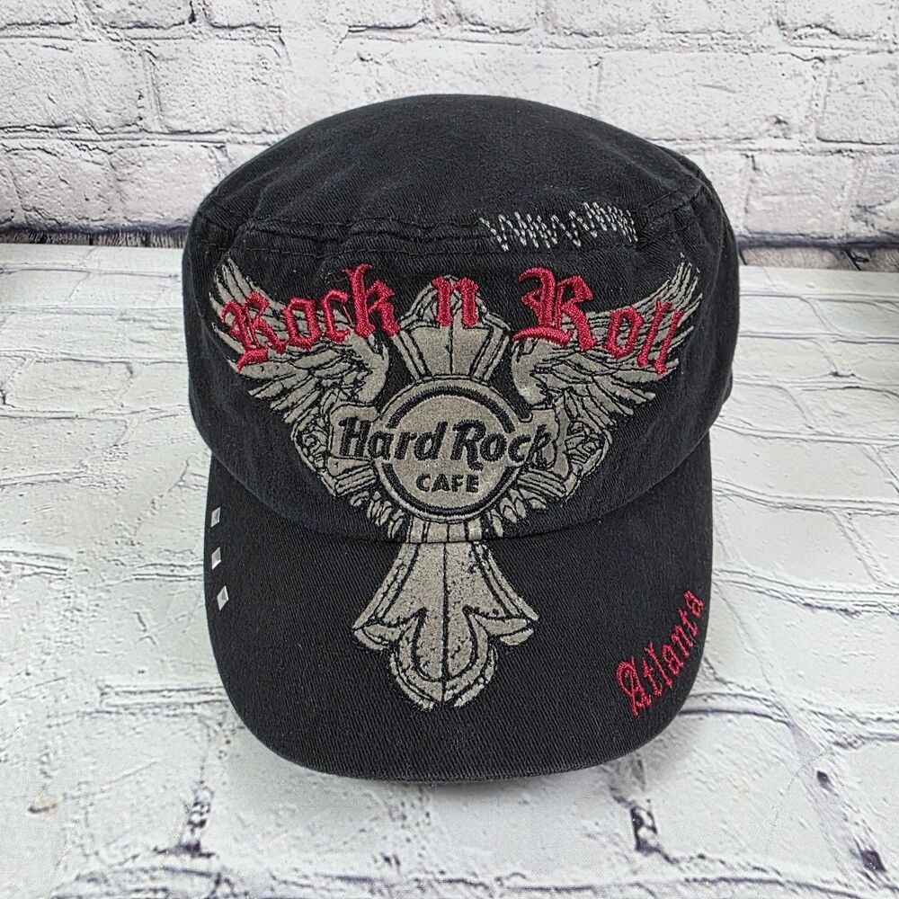 Hard Rock Cafe Rock n Roll Black Atlanta Embroidered Cap